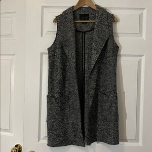 Tahari Charcoal Knit Vest